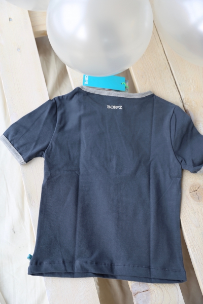 Bor*z - T-Shirt mit Logo in washed navy