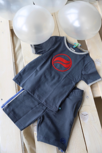 Bor*z - T-Shirt mit Logo in washed navy