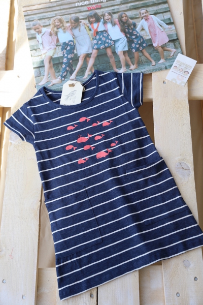 nice things mini - "whales & stripes" dress
