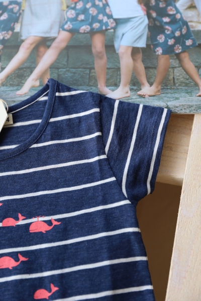 nice things mini - "whales & stripes" dress