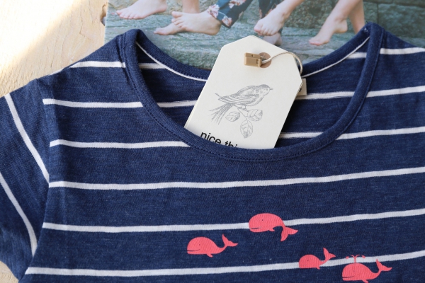 nice things mini - "whales & stripes" dress